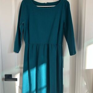 LOFT Turquoise Ribbed Dress